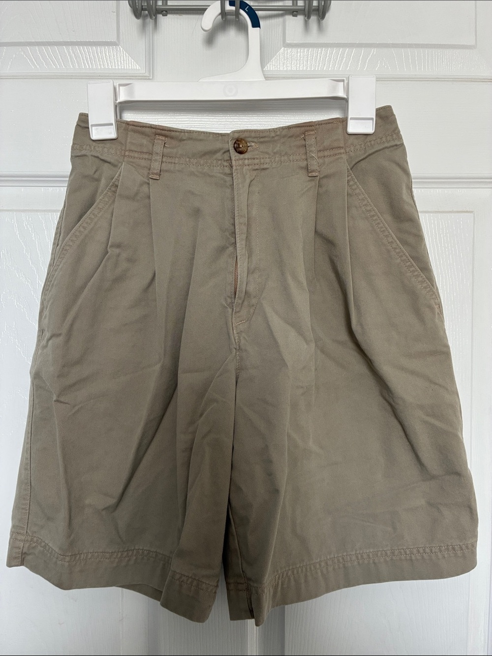 St. John's Bay Women's Pleated Tan Cargo Shorts
